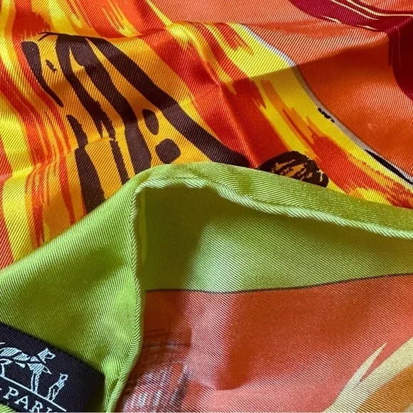 Hermes La Tour Eiffel S’Envole Silk Printed Scarf With Bag New - Picture 5 of 8